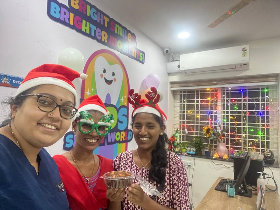 Customer at dental clinic