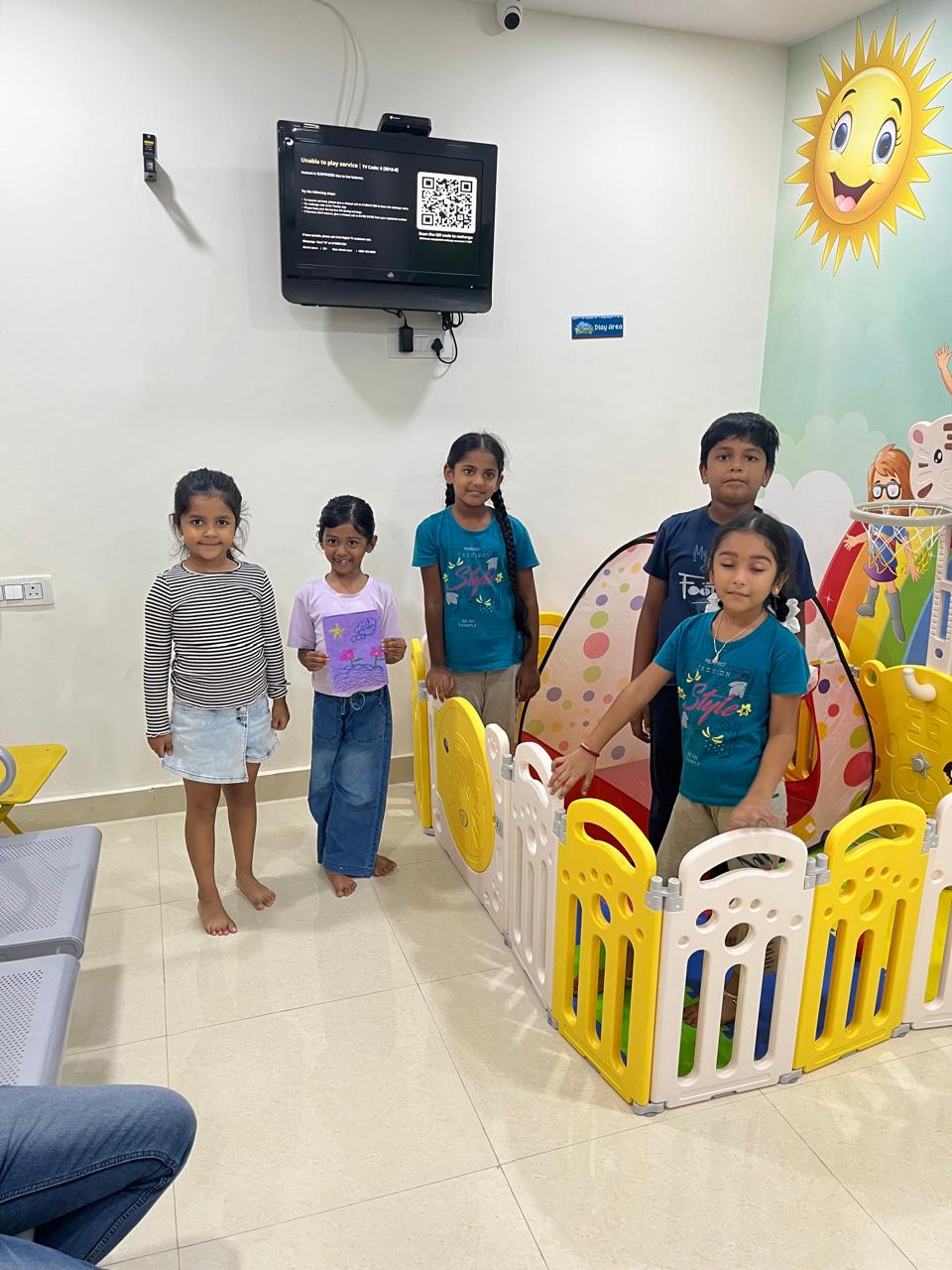 Customer at dental clinic