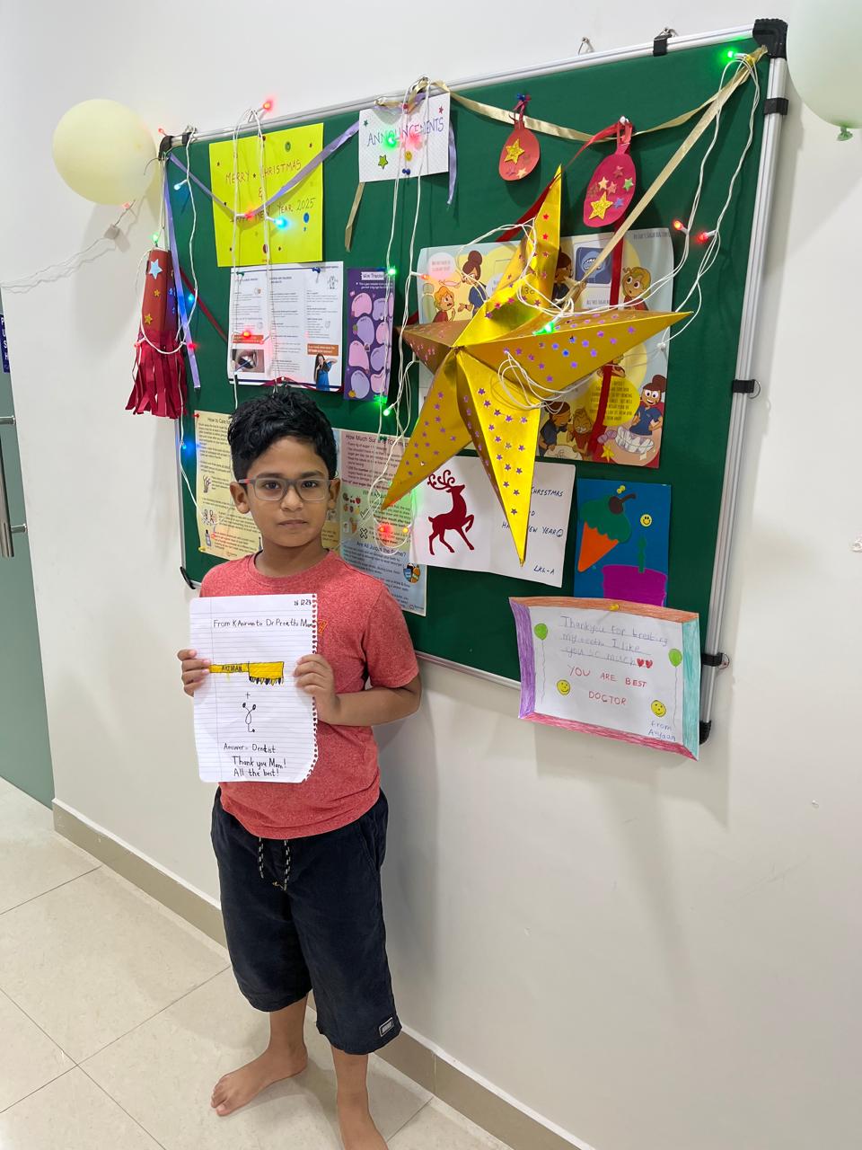 Customer at dental clinic