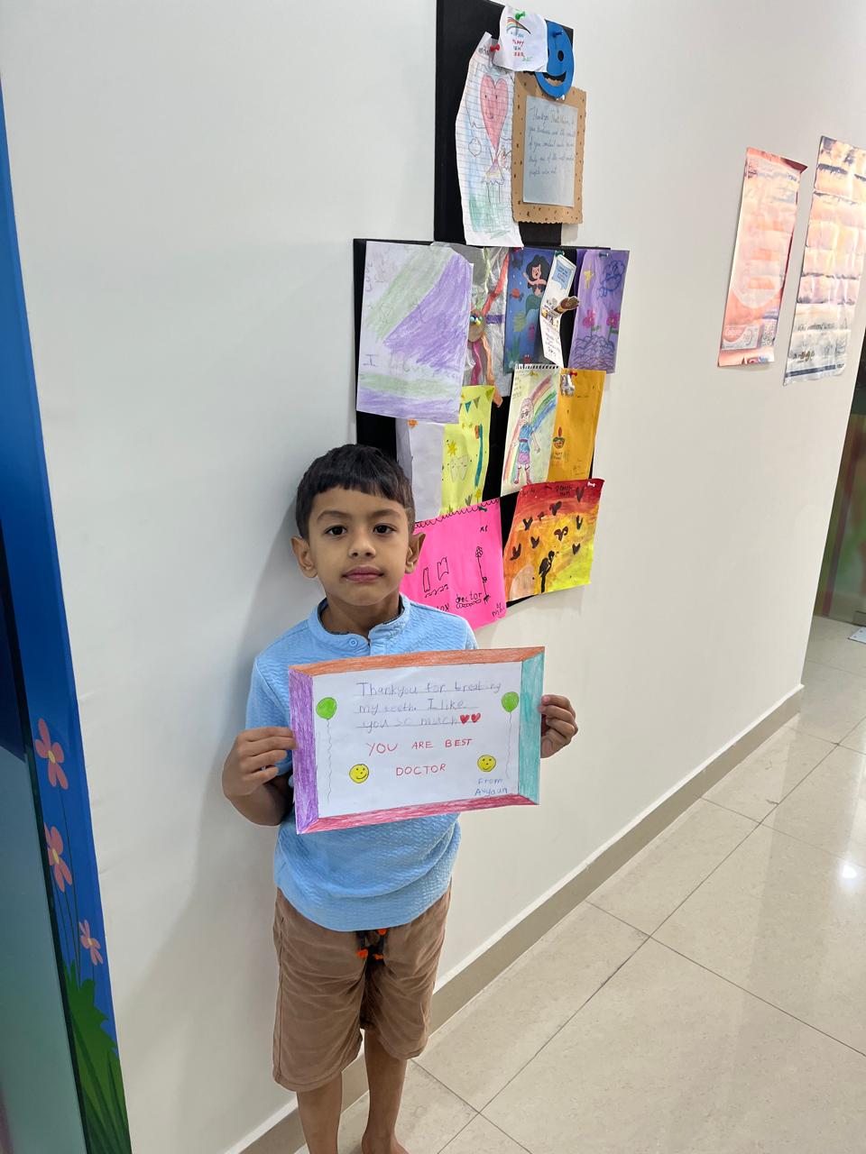 Customer at dental clinic