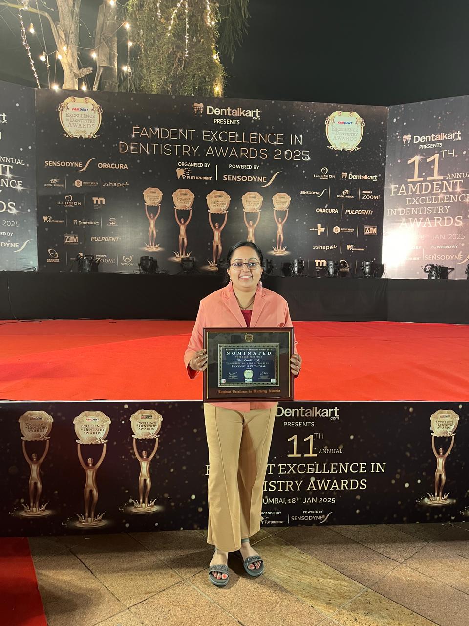 Customer at dental clinic