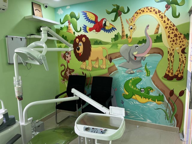 Customer at dental clinic