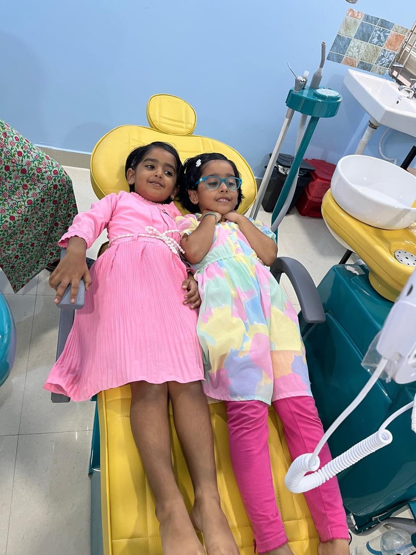 Customer at dental clinic