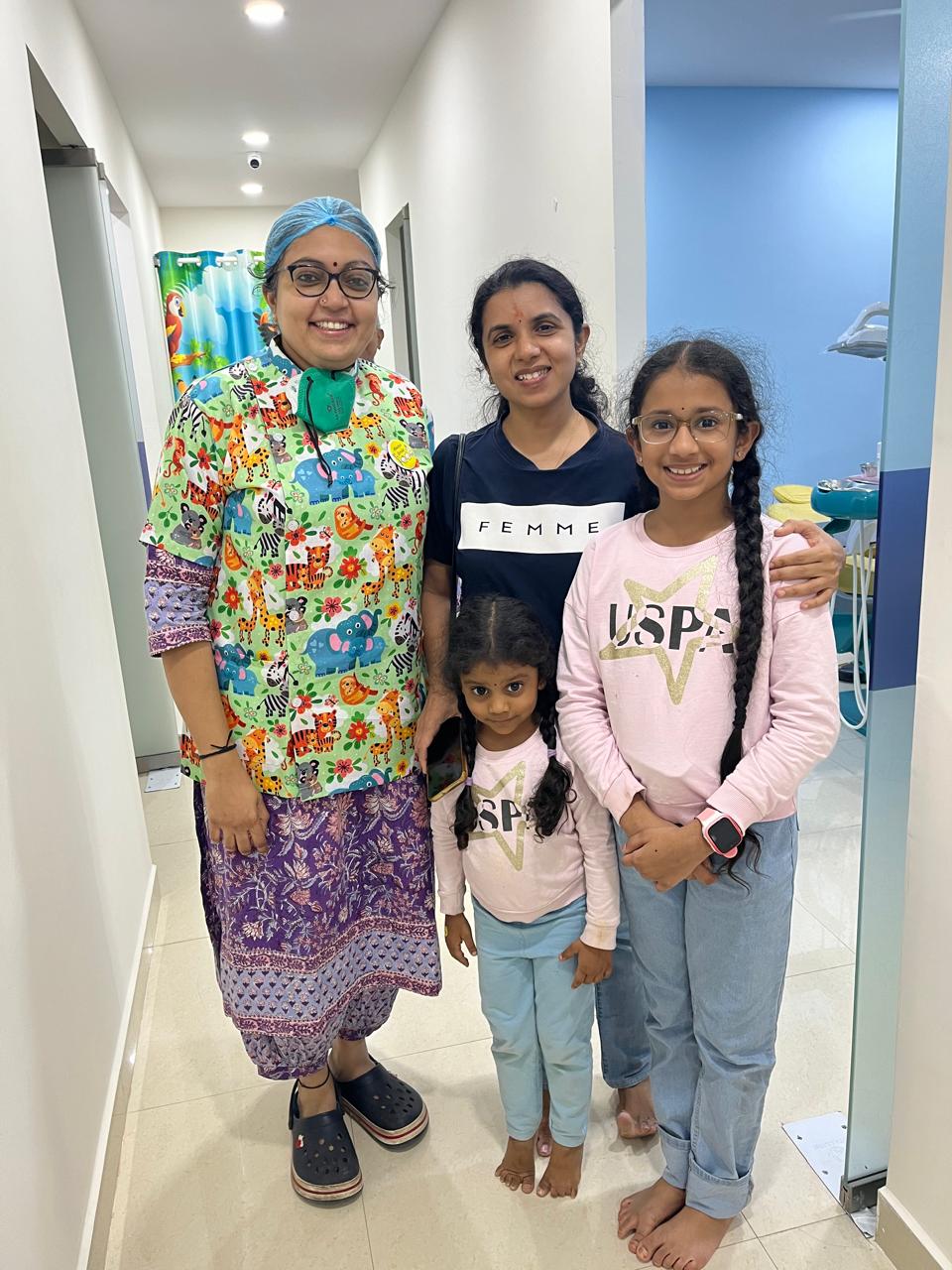 Customer at dental clinic