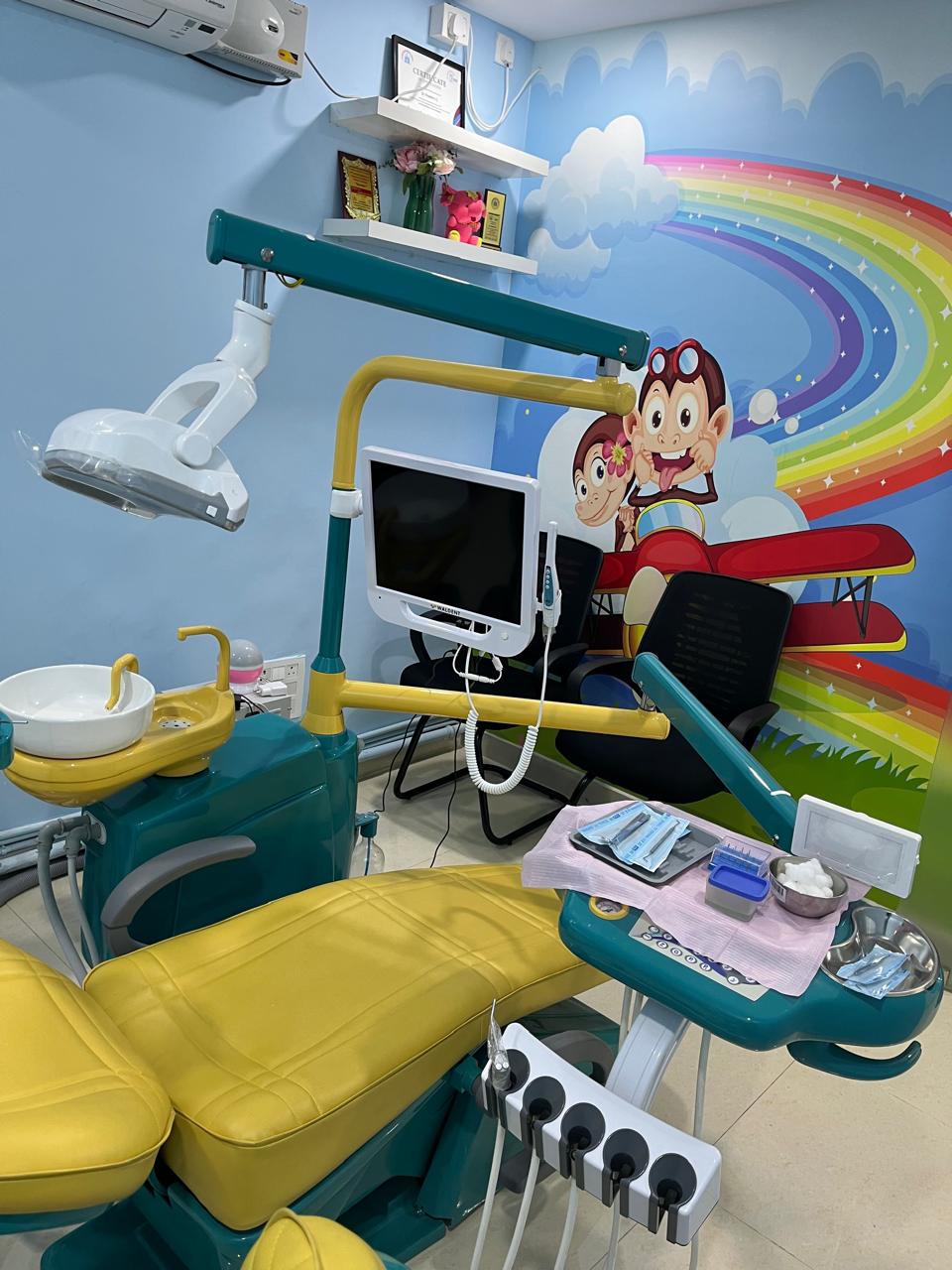 Customer at dental clinic