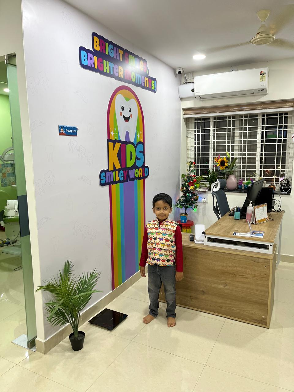 Customer at dental clinic